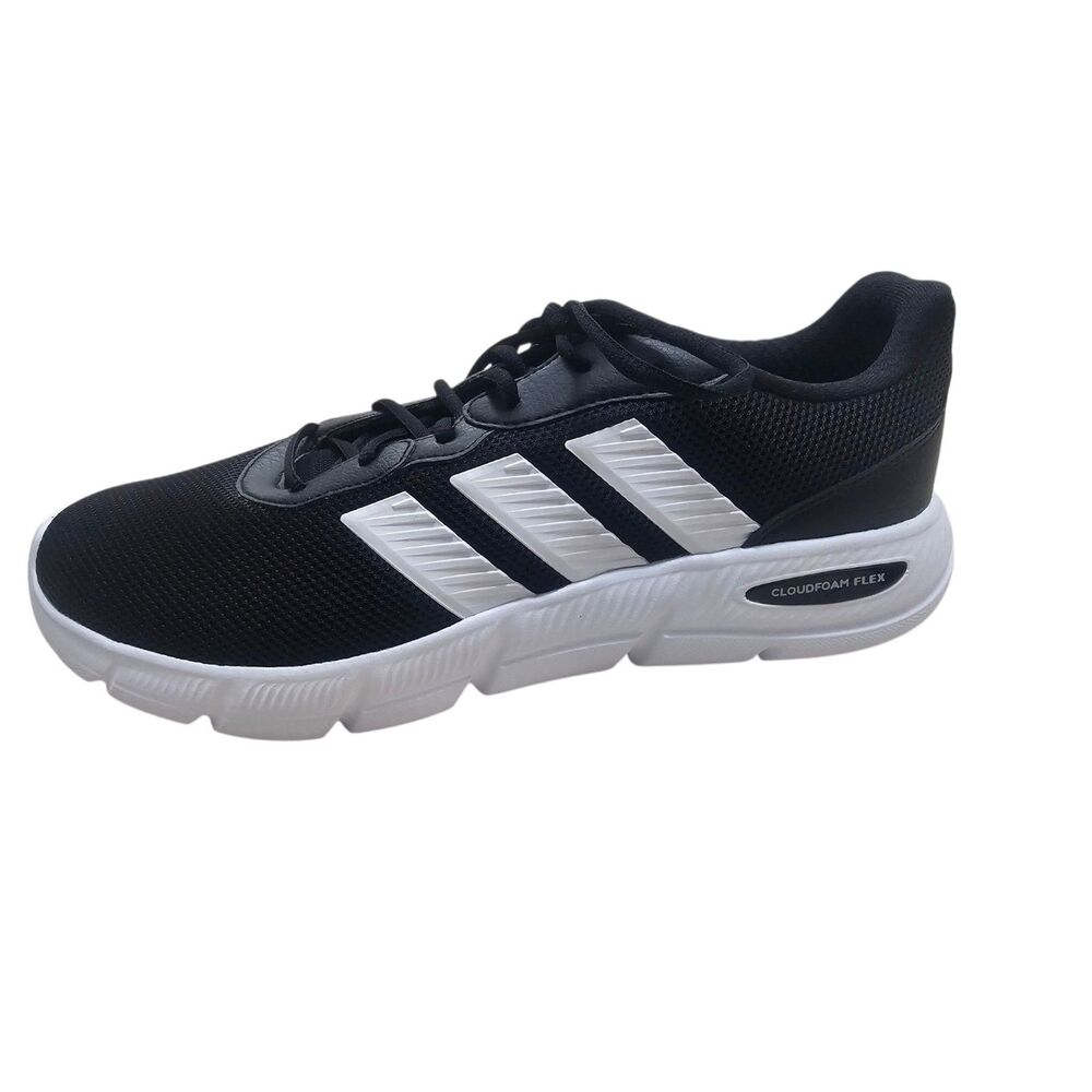 Single Shoe Left Side Adidas Cloudfoam Flex Laces Black 13